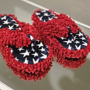 Lazy One Red Textured Slippers